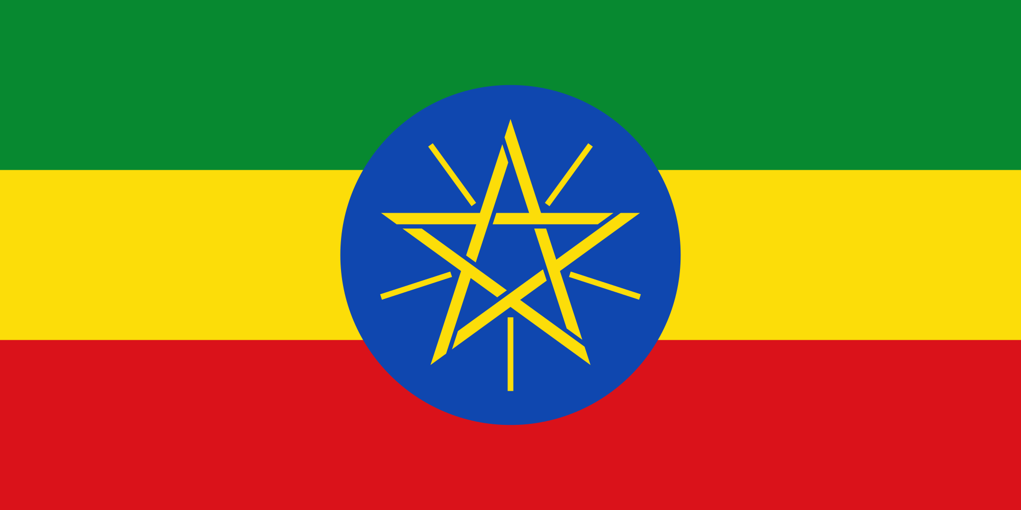 Bandeira da Etiópia • Bandeiras do Mundo