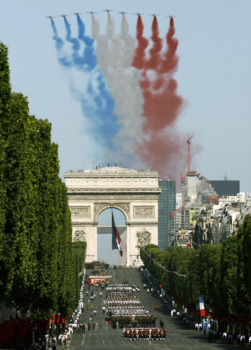 Bandeira da França no Arco do Triunfo