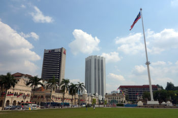 Bandeira da Malásia em Kuala Lumpur