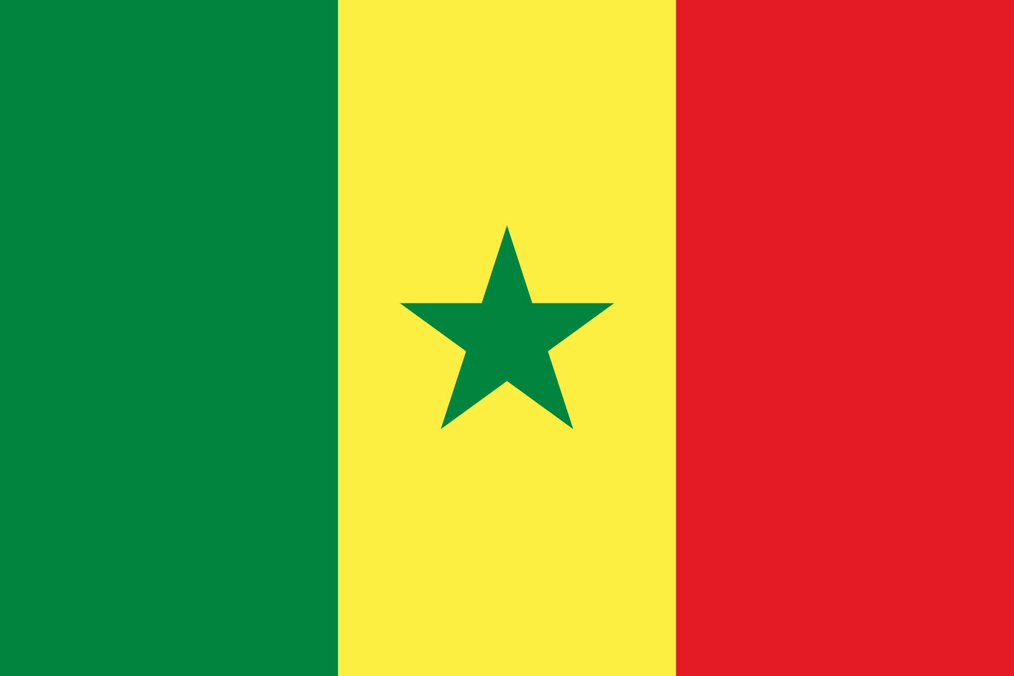 Bandeira do Senegal • Bandeiras do Mundo